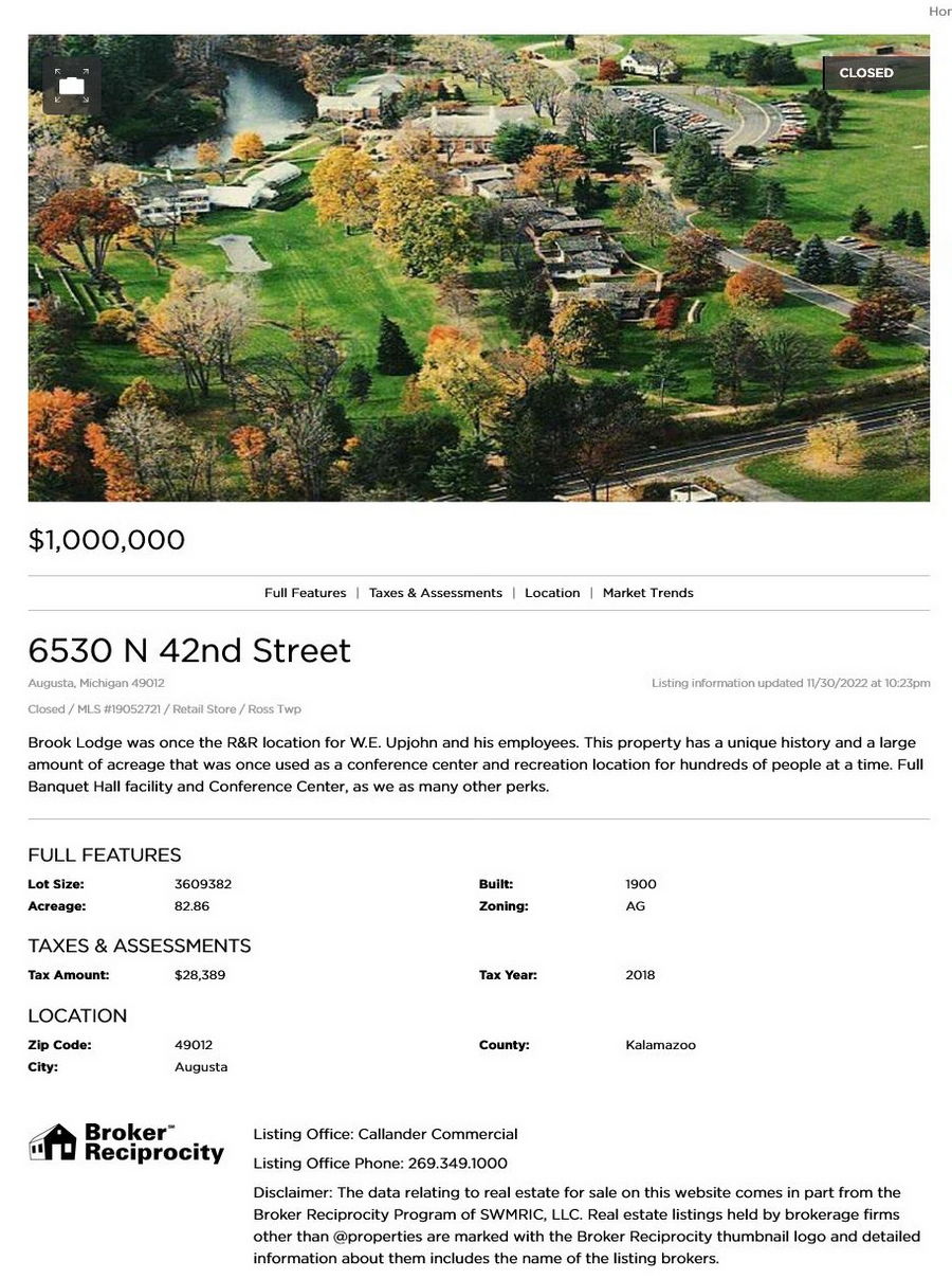 Brook Lodge - Real Estate Listing (newer photo)